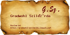 Gradwohl Szilárda névjegykártya