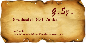 Gradwohl Szilárda névjegykártya